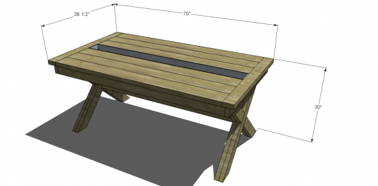 The Design Confidential Free DIY Furniture Plans to Build a Rustic Outdoor Table with Built in Drink Cooler